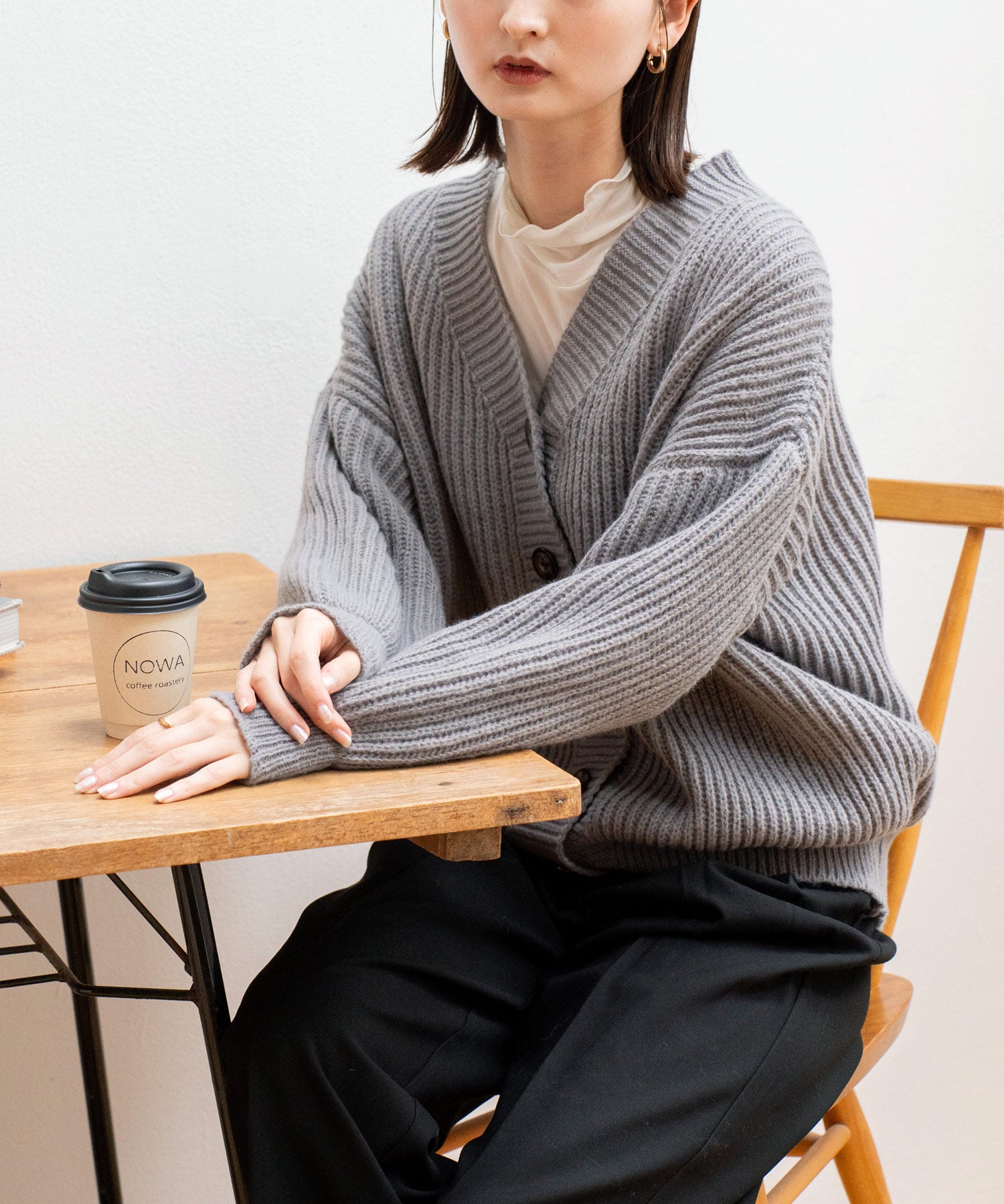 ヴィータフェリーチェ VitaFelice ゆったり ロング ニット カーディガン【長袖】 (GRAY) GRAY