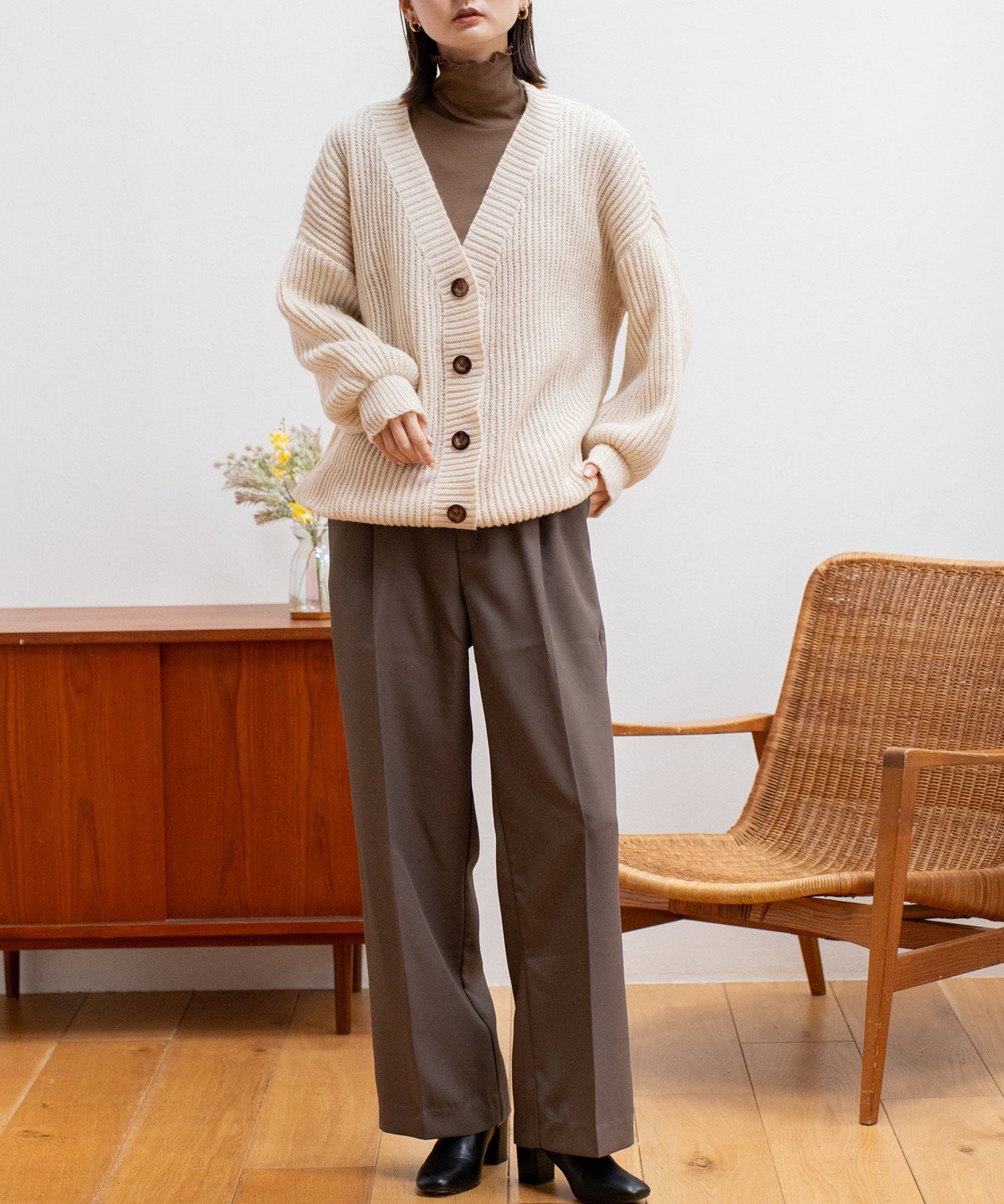 ヴィータフェリーチェ VitaFelice ゆったり ロング ニット カーディガン【長袖】 (GRAY) GRAY