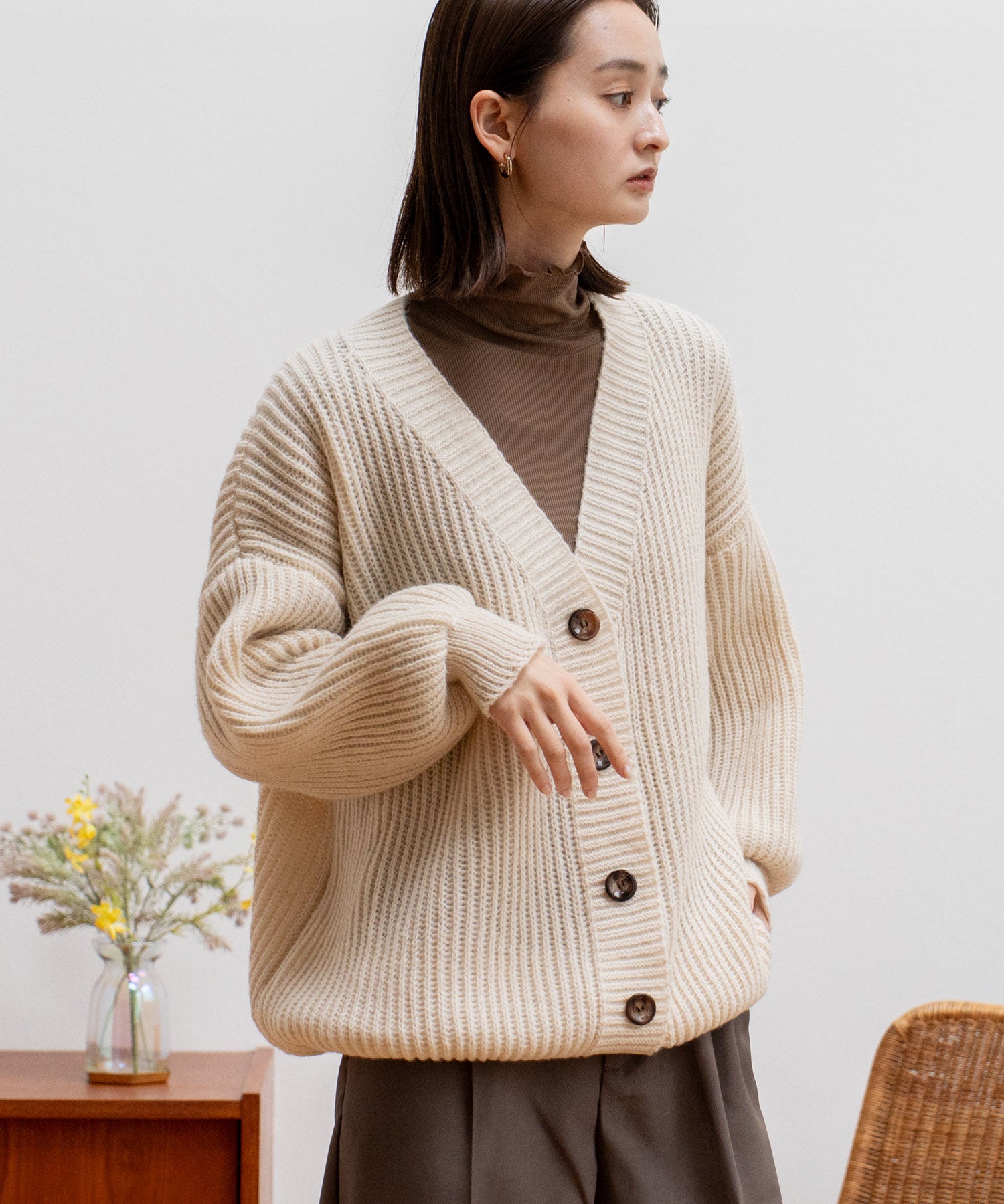 ヴィータフェリーチェ VitaFelice ゆったり ロング ニット カーディガン【長袖】 (GRAY) GRAY