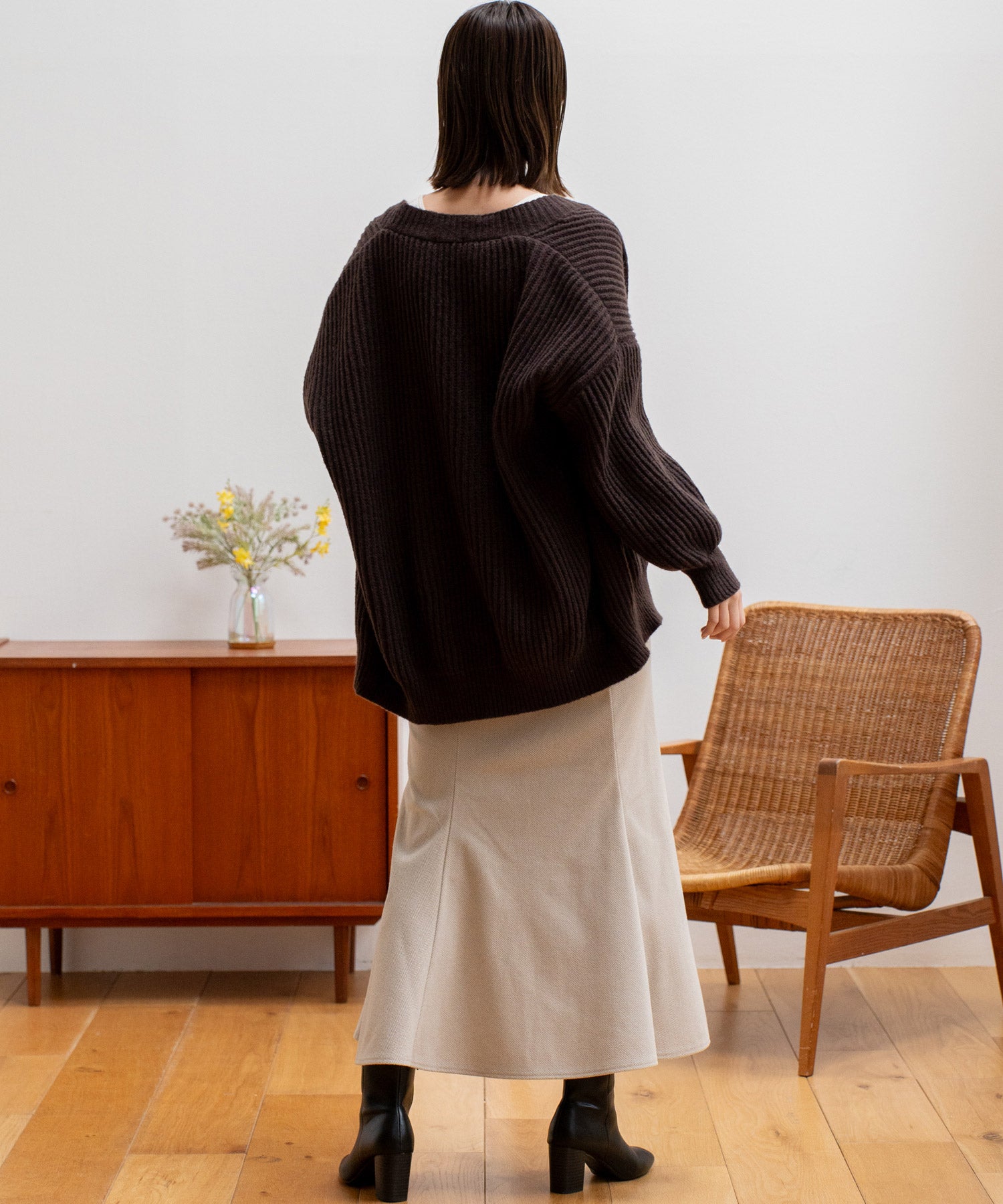 ヴィータフェリーチェ VitaFelice ゆったり ロング ニット カーディガン【長袖】 (GRAY) GRAY