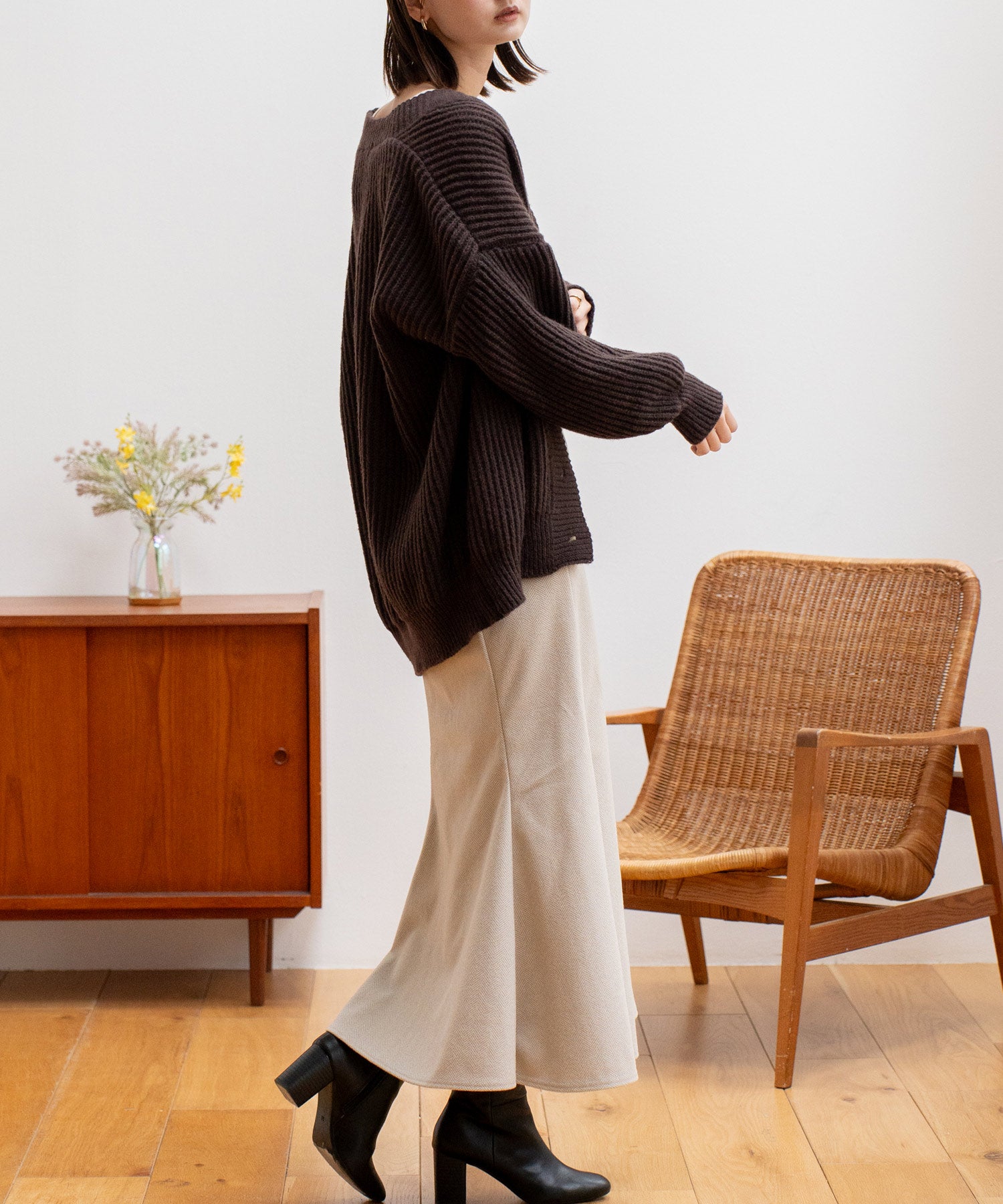 ヴィータフェリーチェ VitaFelice ゆったり ロング ニット カーディガン【長袖】 (GRAY) GRAY