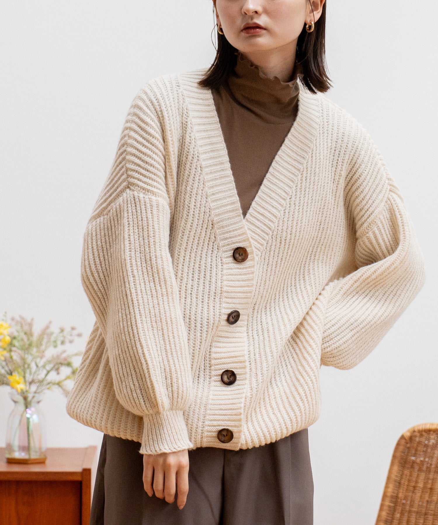 ヴィータフェリーチェ VitaFelice ゆったり ロング ニット カーディガン【長袖】 (GRAY) GRAY