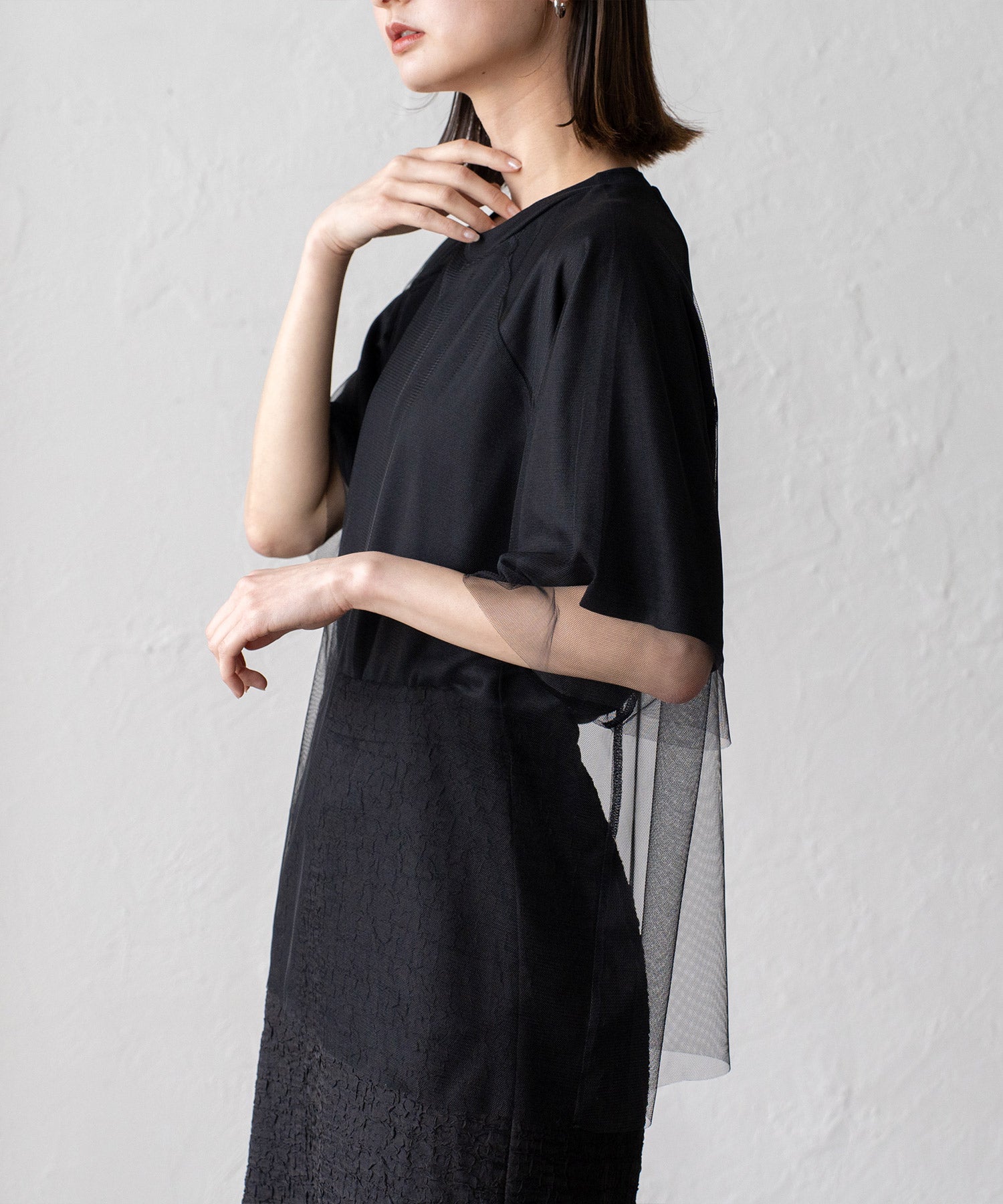 VitaFelice VitaFelice 薄紗分層 T 卹