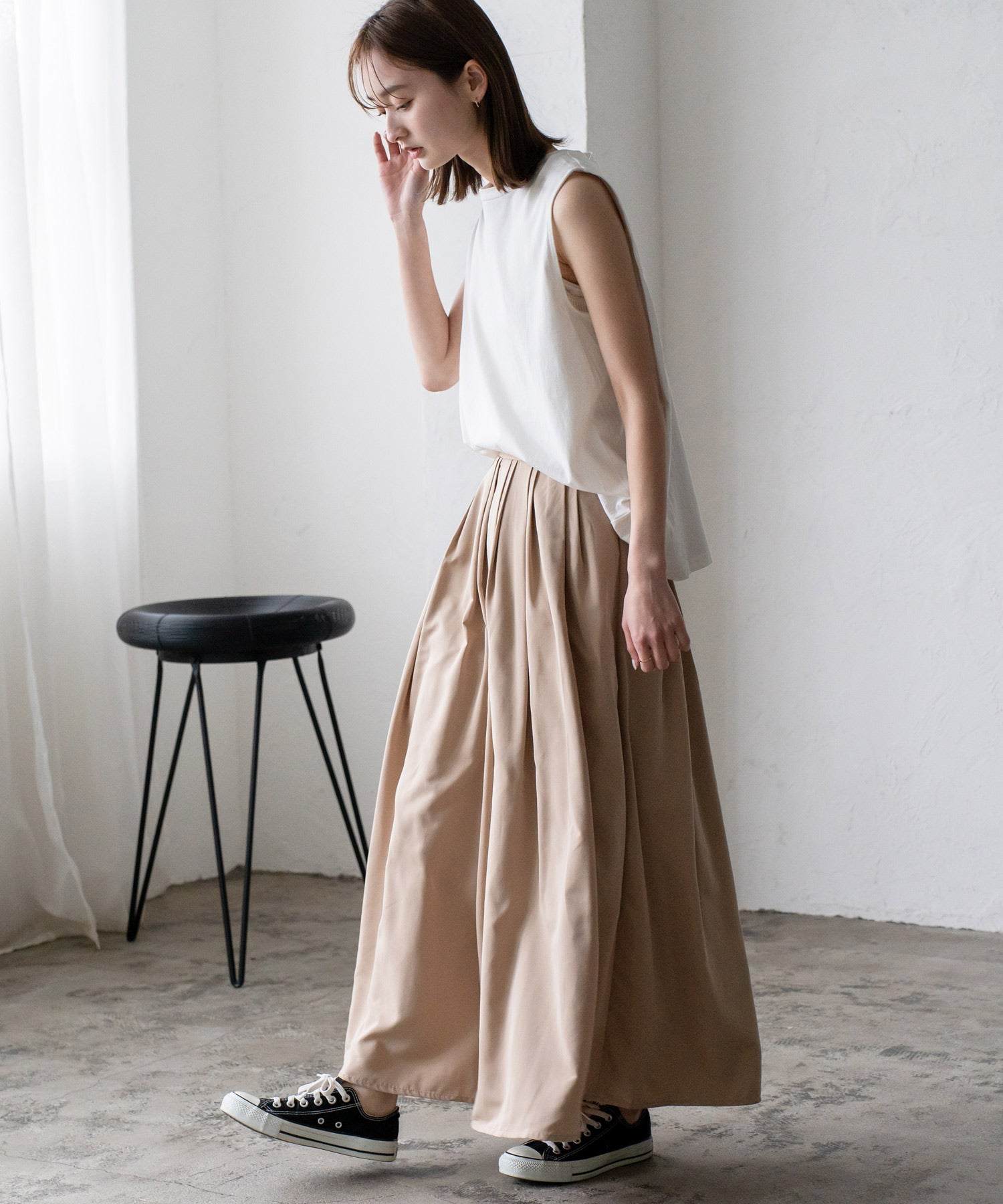 ヴィータフェリーチェ VitaFelice タックギャザーボリュームスカート