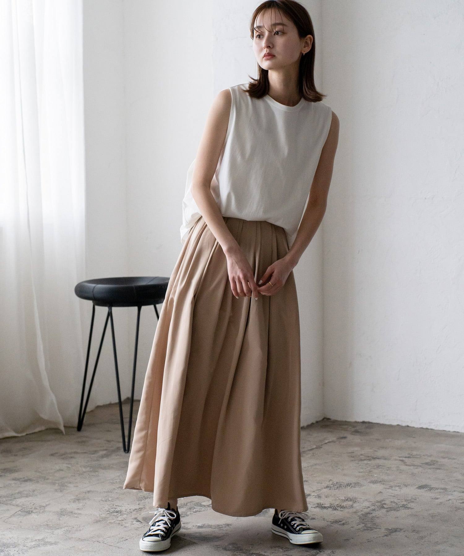 ヴィータフェリーチェ VitaFelice タックギャザーボリュームスカート