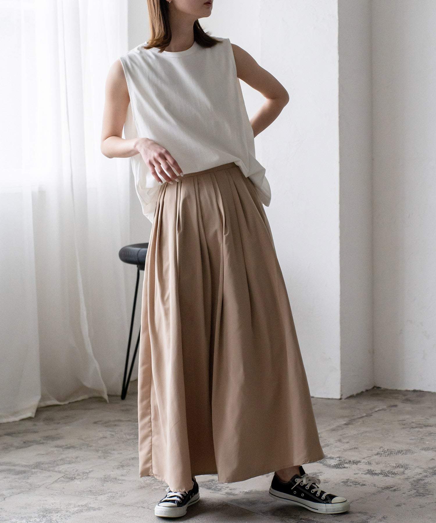 ヴィータフェリーチェ VitaFelice タックギャザーボリュームスカート