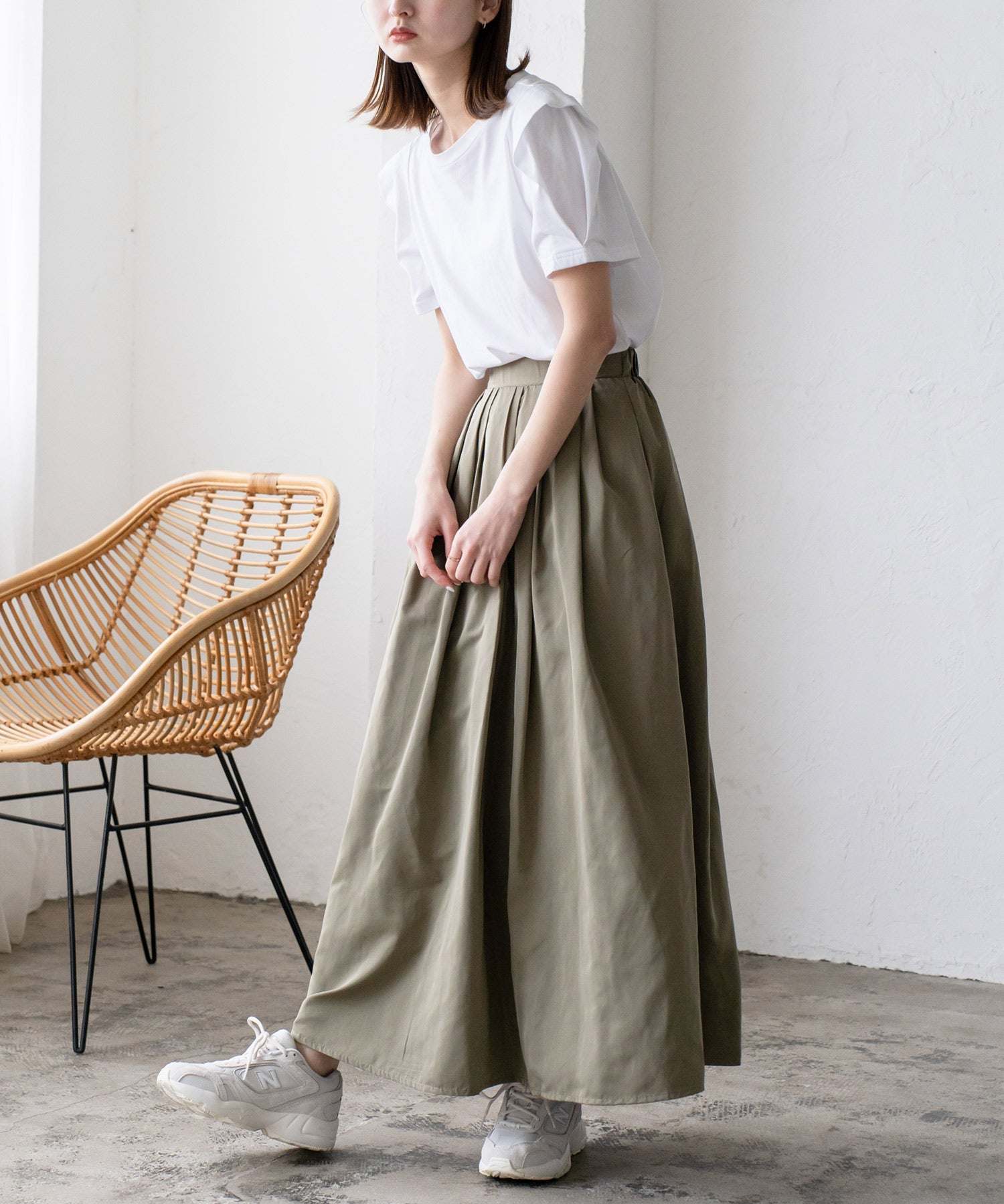 ヴィータフェリーチェ VitaFelice タックギャザーボリュームスカート