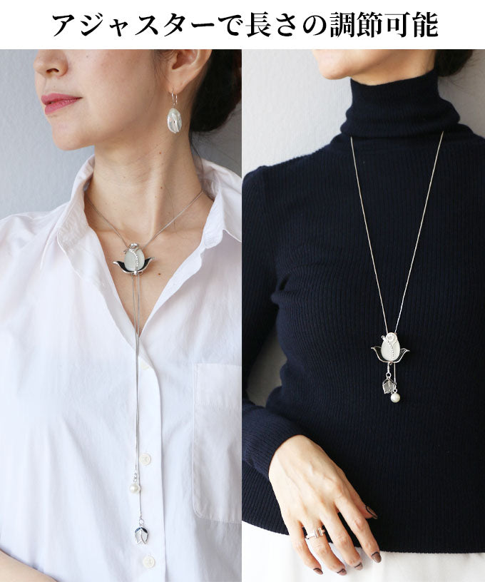 ヴィオ Vieo 美しく咲く花ネックレス