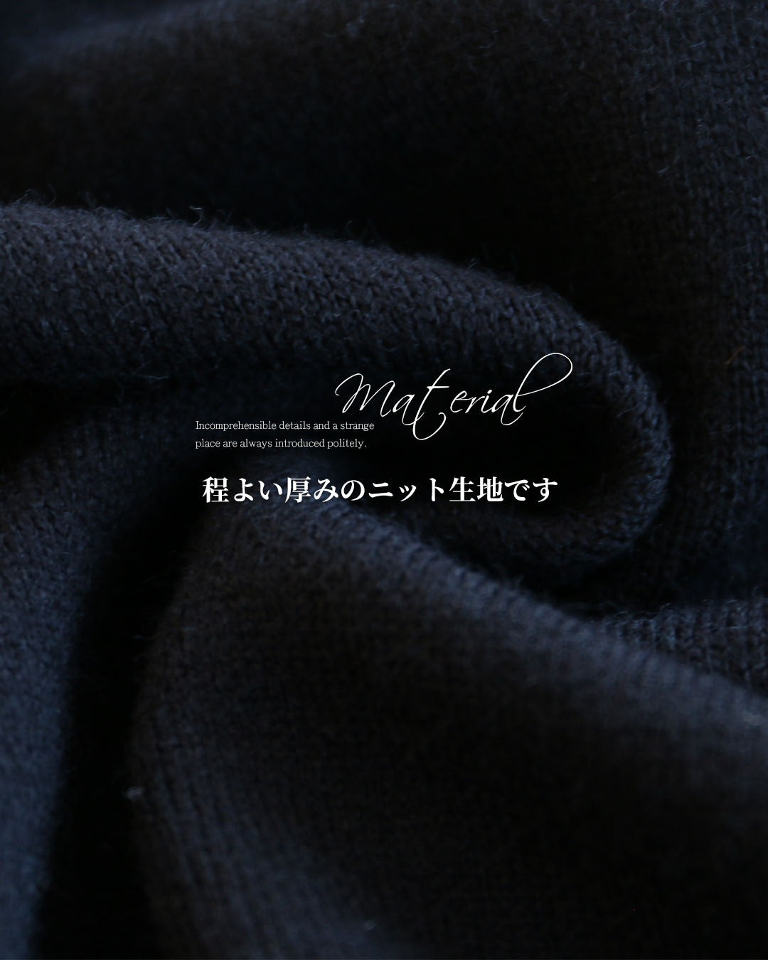 ヴィオ Vieo 動きで魅せる 変形カッティングニット (ブラック) ブラック