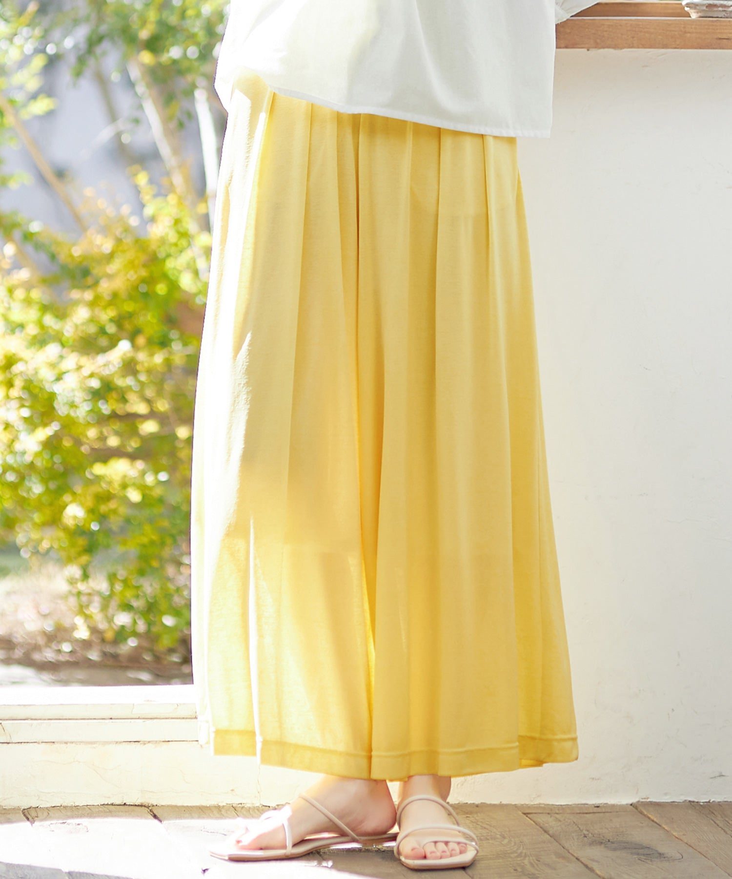 【接触冷感】裏地ひんやりパンツ<レギュラー丈>