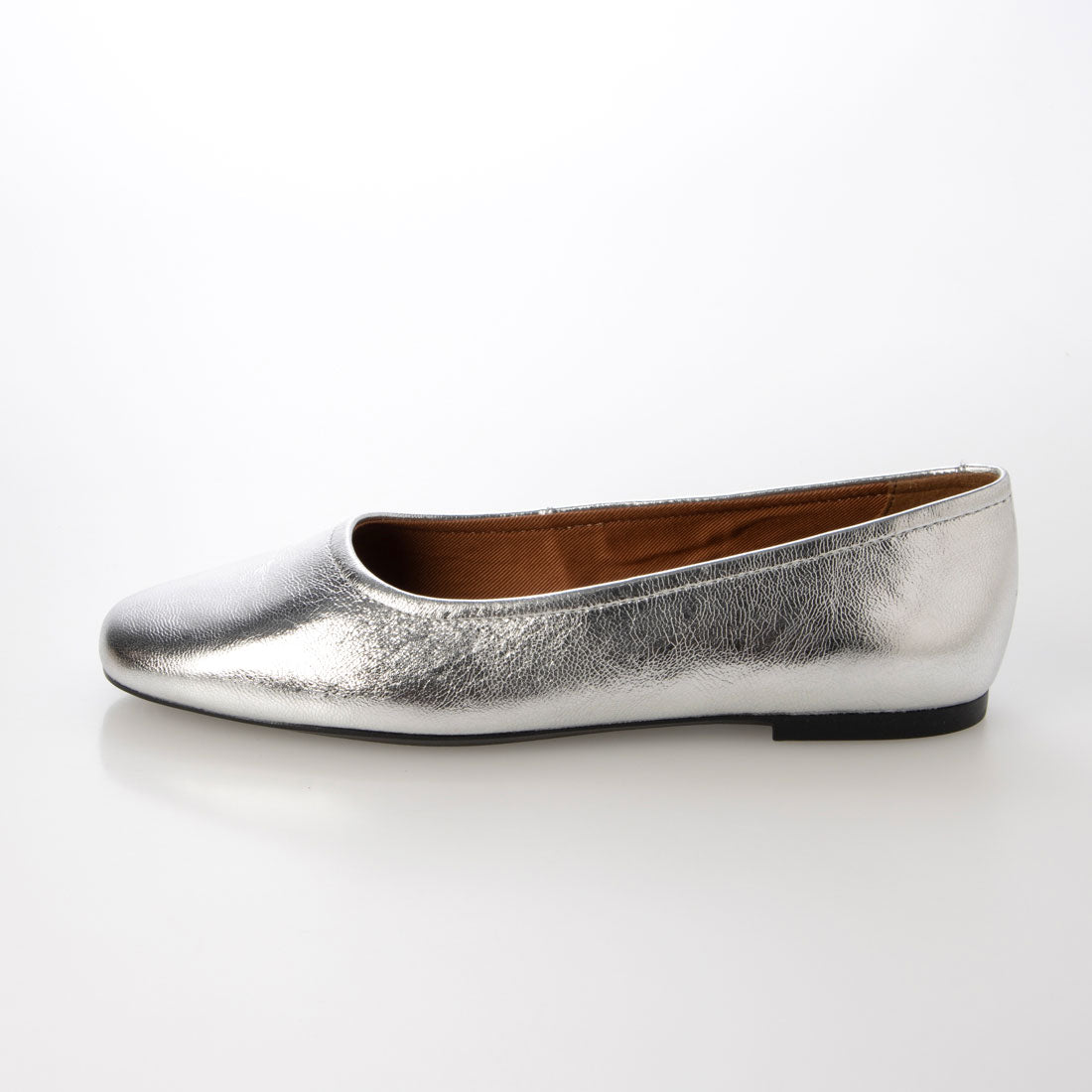 バガボンド VAGABOND メタリックレザーバレエシューズ (シルバー) シルバー