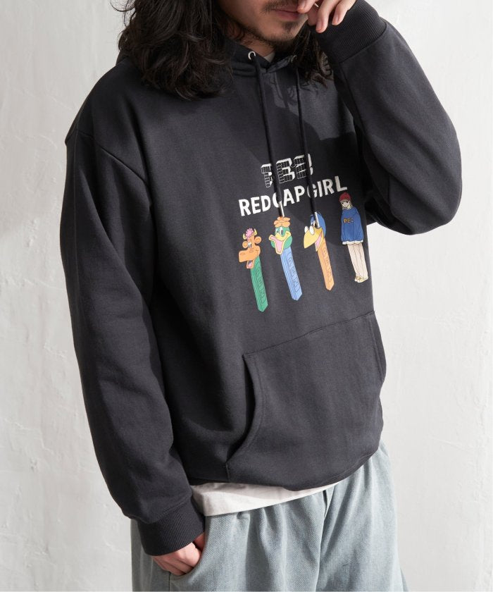 ヴァンス エクスチェンジ VENCE EXCHANGE PEZ×Red Cap Girl コラボパーカー (ダークグレイ) ダークグレイ
