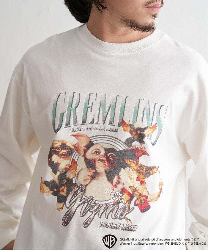 ヴァンス エクスチェンジ VENCE EXCHANGE GREMLINS グレムリン コラージュプリントロンT (ホワイト) ホワイト