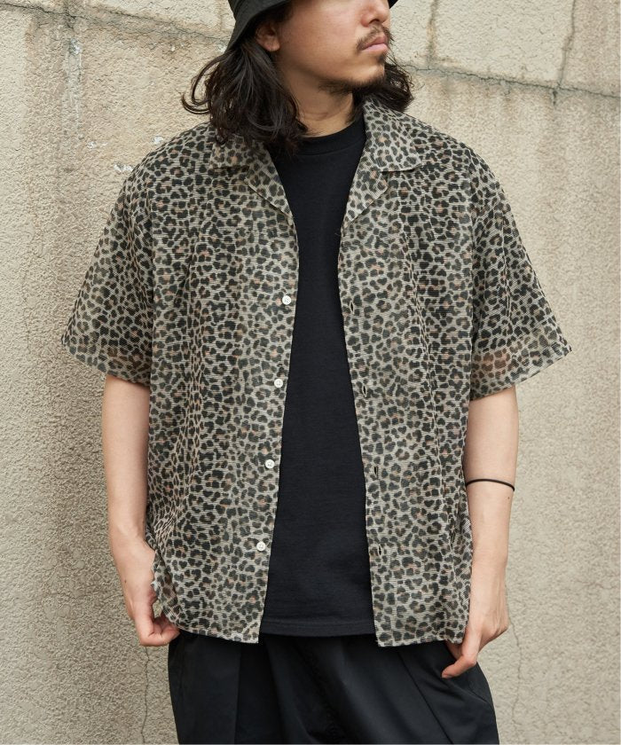 ヴァンス エクスチェンジ VENCE EXCHANGE メッシュソウガラハンソデシャツ (ベージュ) ベージュ