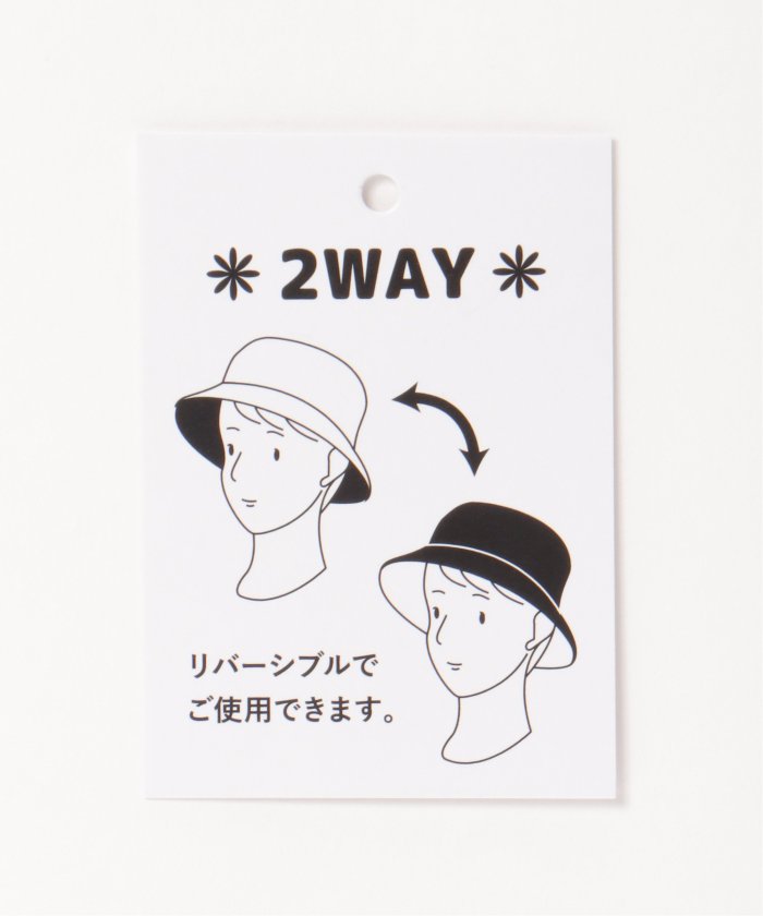 ヴァンス エクスチェンジ VENCE EXCHANGE 2WAYフリンジバケットハット (ブラック) ブラック