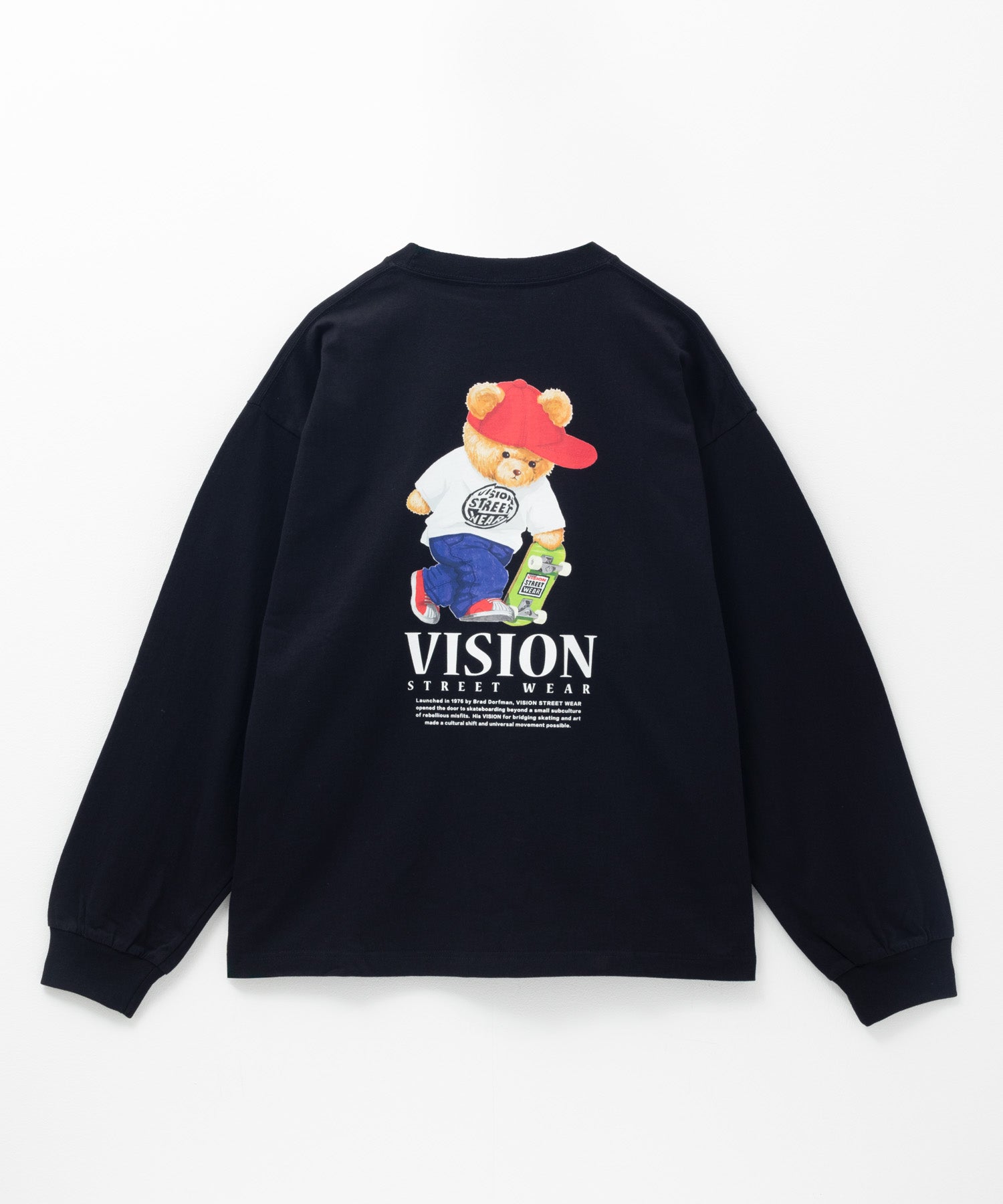 ヴィジョン ストリート ウェア VISION STREET WEAR ベアーロゴプリント長袖Tシャツ (ブラック) ブラック