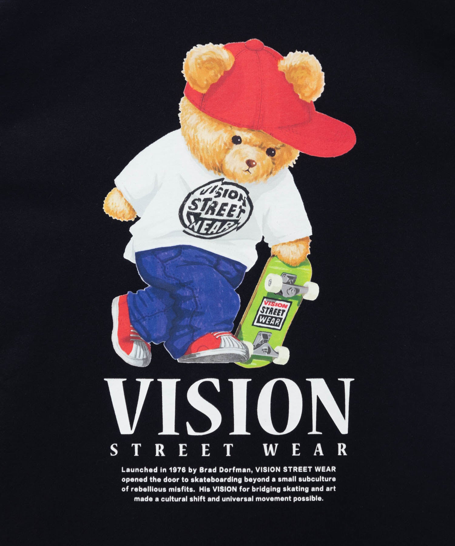 ヴィジョン ストリート ウェア VISION STREET WEAR ベアーロゴプリント長袖Tシャツ (ブラック) ブラック