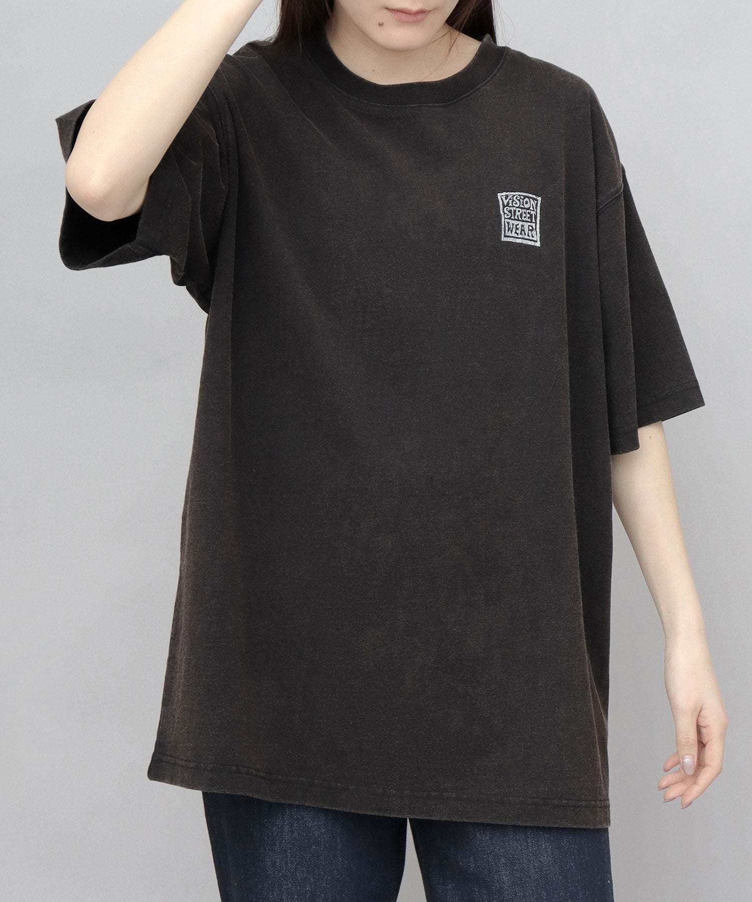 ヴィジョン ストリート ウェア VISION STREET WEAR ビッグシルエット ヴィンテージロゴ Tシャツ (ブラック) ブラック