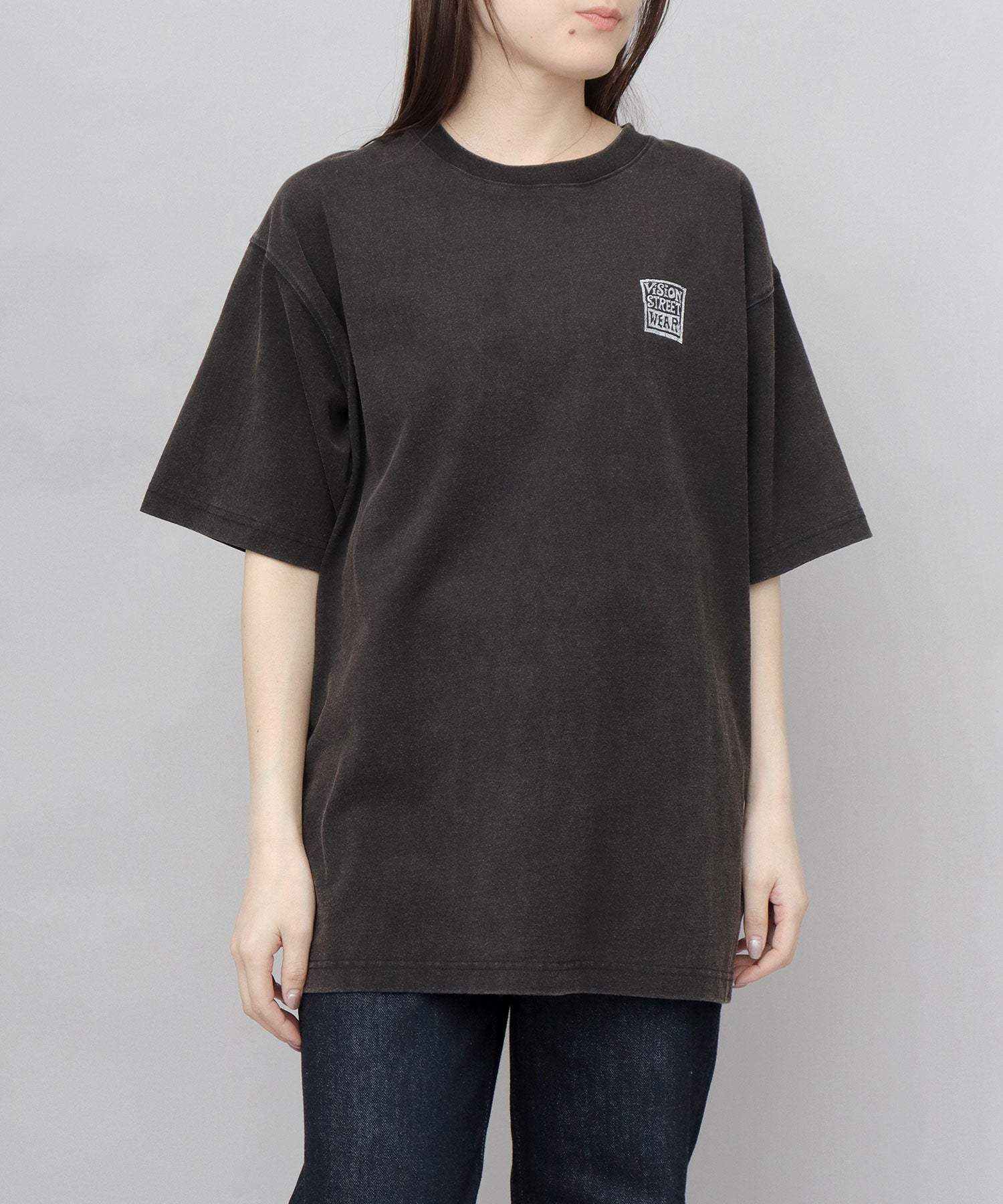 ヴィジョン ストリート ウェア VISION STREET WEAR ビッグシルエット ヴィンテージロゴ Tシャツ (ブラック) ブラック