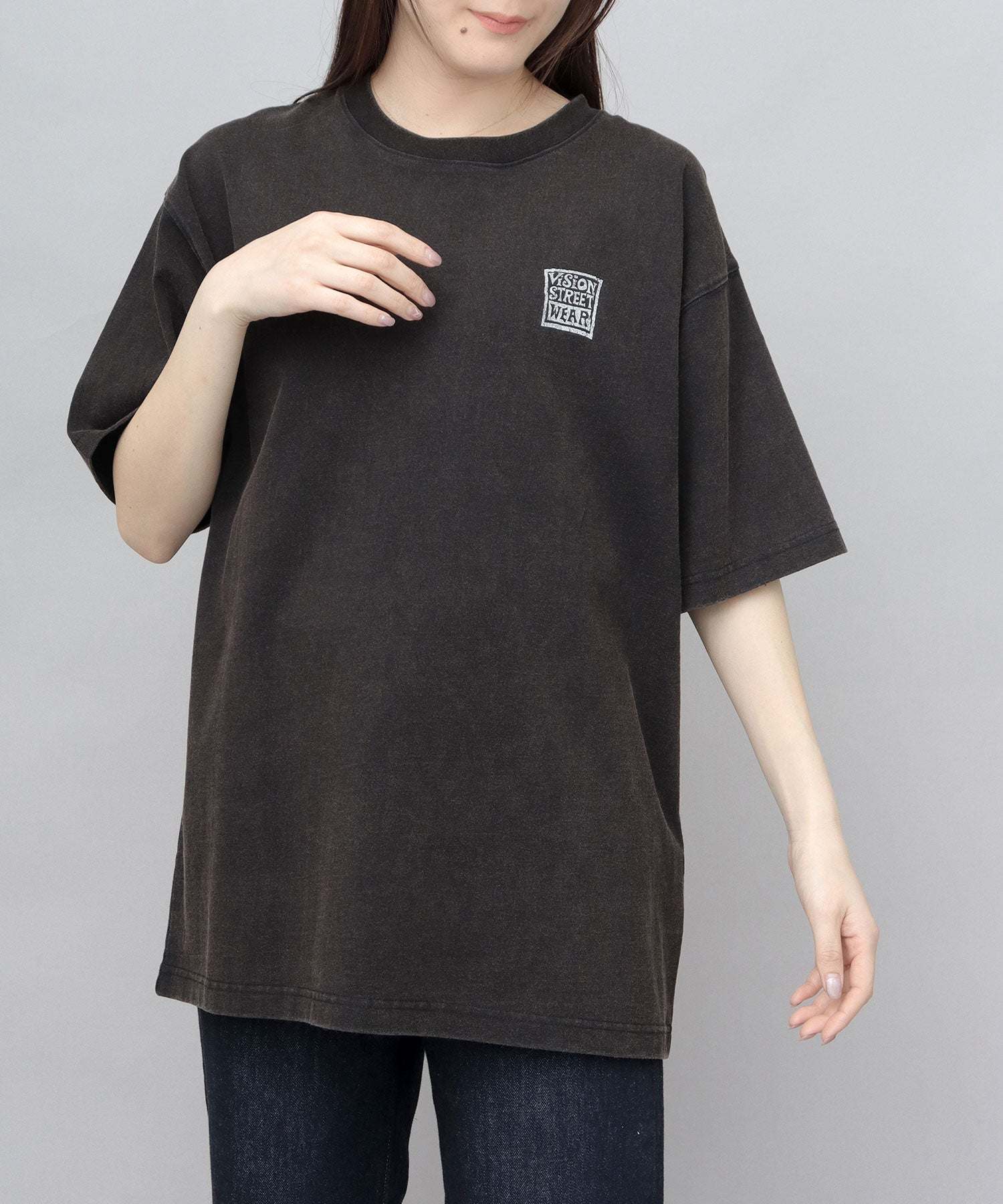 ヴィジョン ストリート ウェア VISION STREET WEAR ビッグシルエット ヴィンテージロゴ Tシャツ (ブラック) ブラック