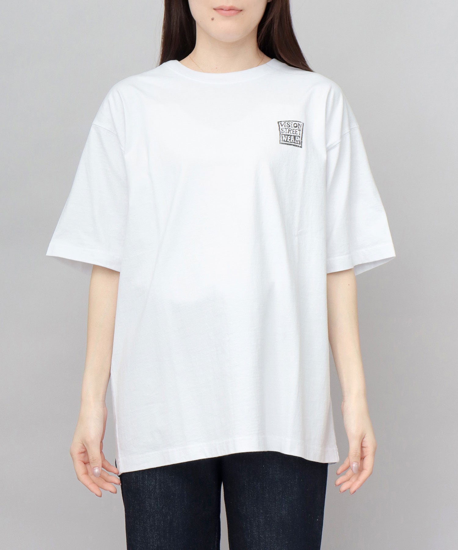 ヴィジョン ストリート ウェア VISION STREET WEAR ビッグシルエット ヴィンテージロゴ Tシャツ (ブラック) ブラック