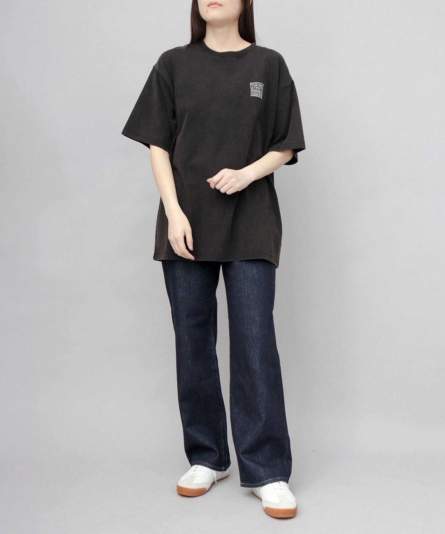 ヴィジョン ストリート ウェア VISION STREET WEAR ビッグシルエット ヴィンテージロゴ Tシャツ (ブラック) ブラック