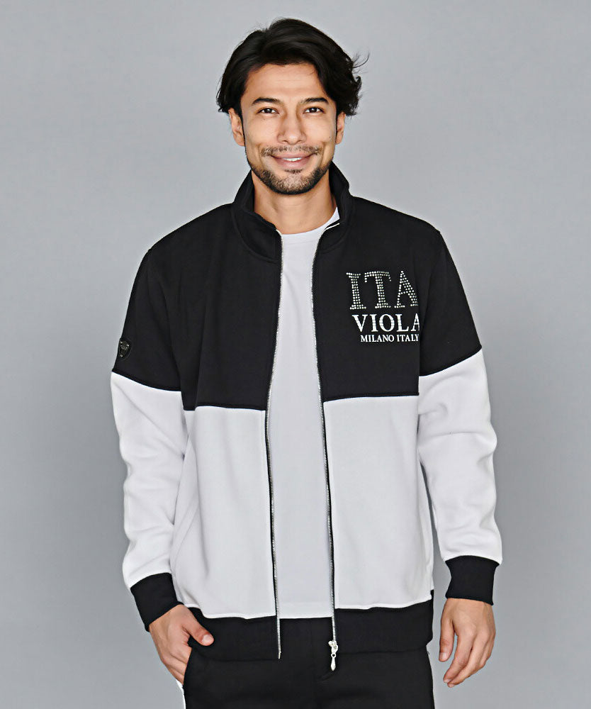 Viola e Viola VIOLA VIOLA Color Block Full ZIP UP