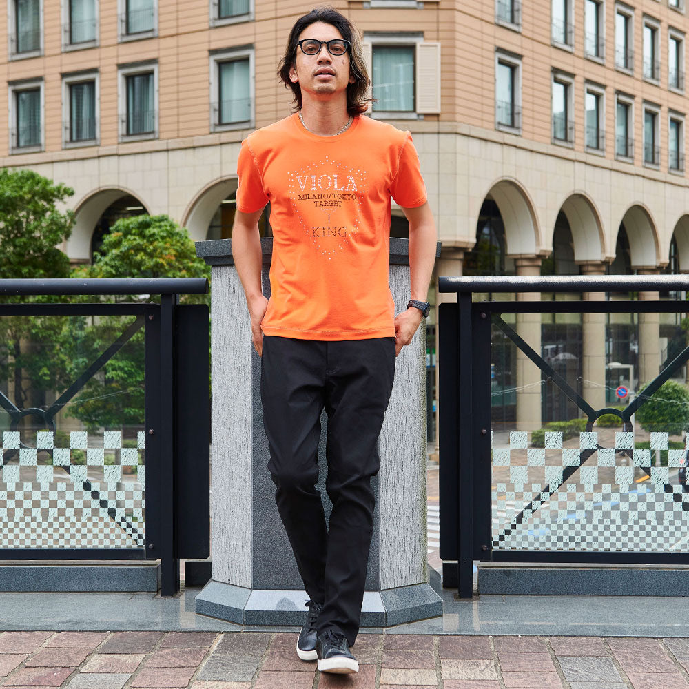 ヴィオラ VIOLA VIOLA 裏使いクルー半袖Tシャツ (3-2(K.ORANGE/蛍光オレンジ)) 3-2(K.ORANGE/蛍光オレンジ)