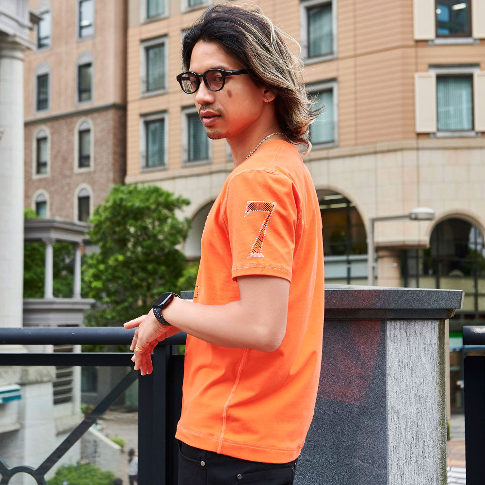 ヴィオラ VIOLA VIOLA 裏使いクルー半袖Tシャツ (3-2(K.ORANGE/蛍光オレンジ)) 3-2(K.ORANGE/蛍光オレンジ)