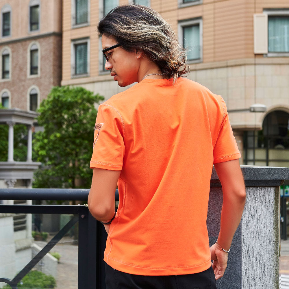 ヴィオラ VIOLA VIOLA 裏使いクルー半袖Tシャツ (3-2(K.ORANGE/蛍光オレンジ)) 3-2(K.ORANGE/蛍光オレンジ)