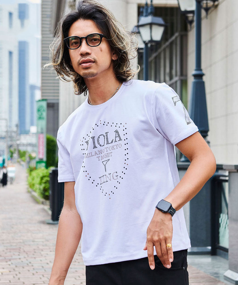 ヴィオラ VIOLA VIOLA 裏使いクルー半袖Tシャツ (3-1(WHITE/ホワイト)) 3-1(WHITE/ホワイト)