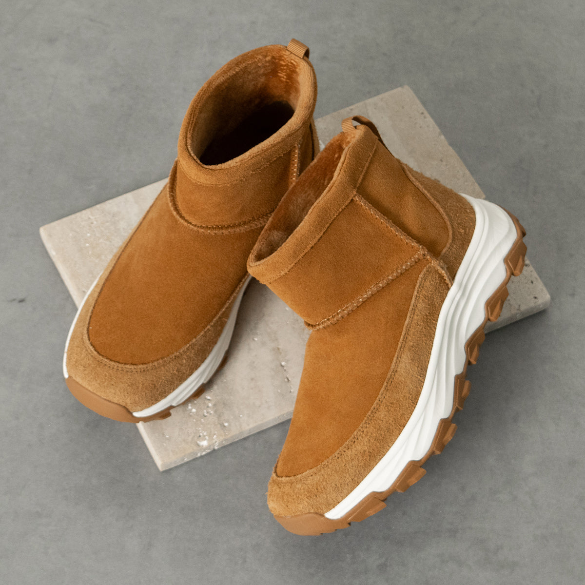 ウィンクルム VINCULUM スエードスニーカーブーツ (ブラウンスウェード) ブラウンスウェード