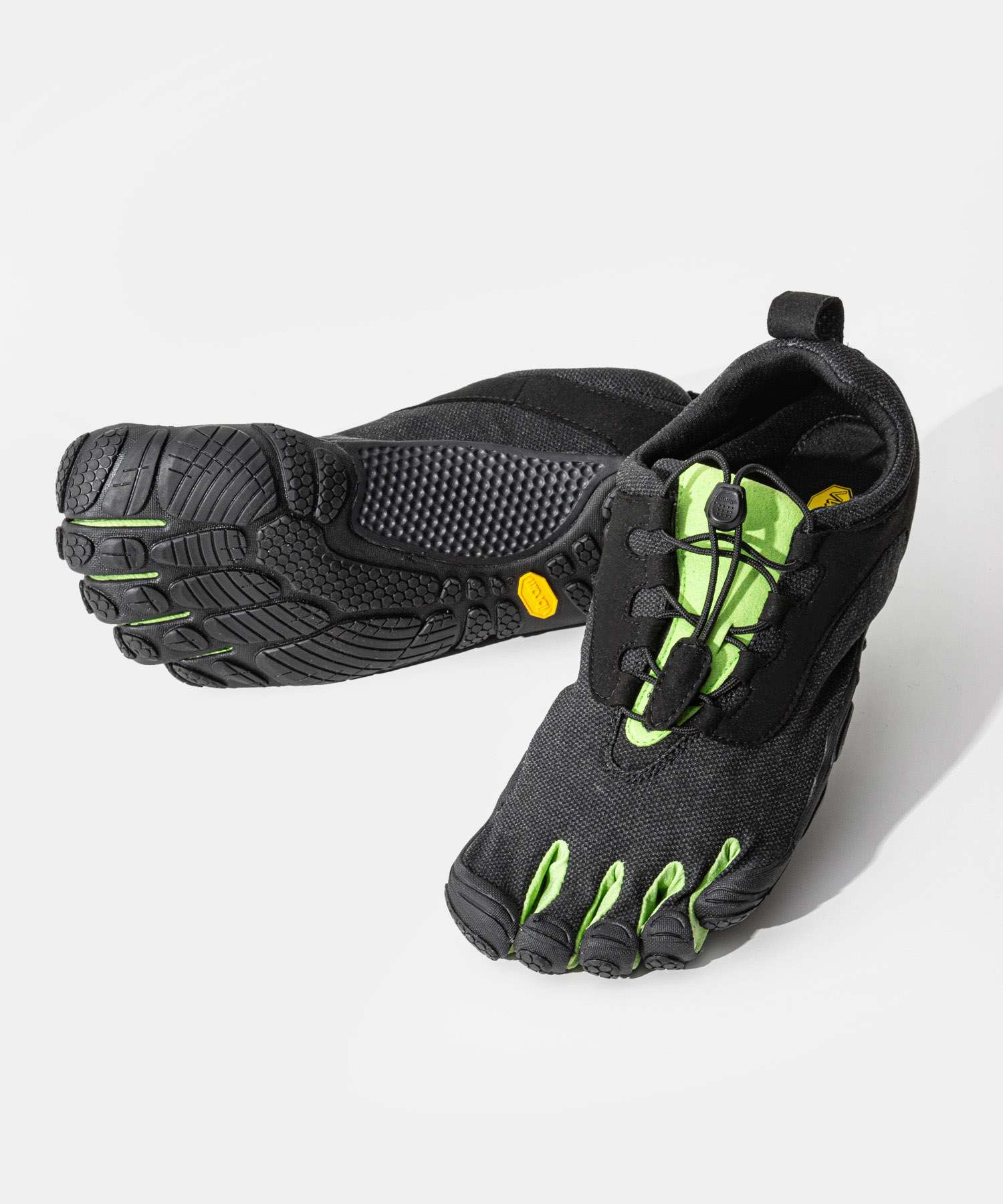 ビブラムファイブフィンガーズ Vibram FiveFingers ビブラム ファイブフィンガーズ Vibram FiveFingers V-Run Retro 21M8002 レトロ ベアフットシューズ 五本指 メンズ シューズ (BLACK×GREEN×BLACK) BLACK×GREEN×BLACK