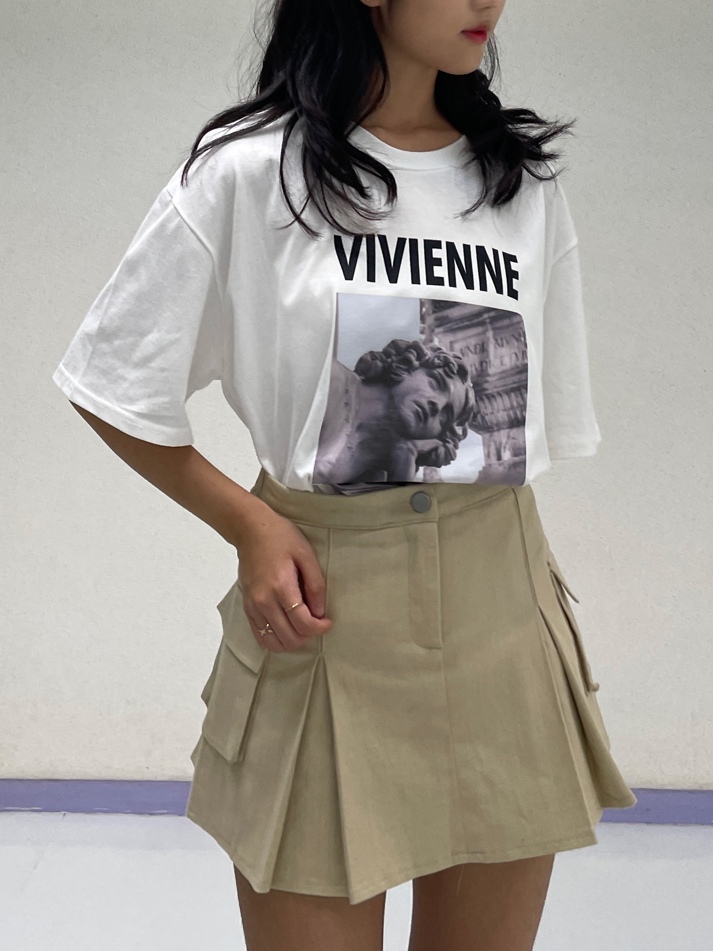 ビビッドレディ VIVIDLADY プリントTシャツ半袖 レディース (アイボリー) アイボリー