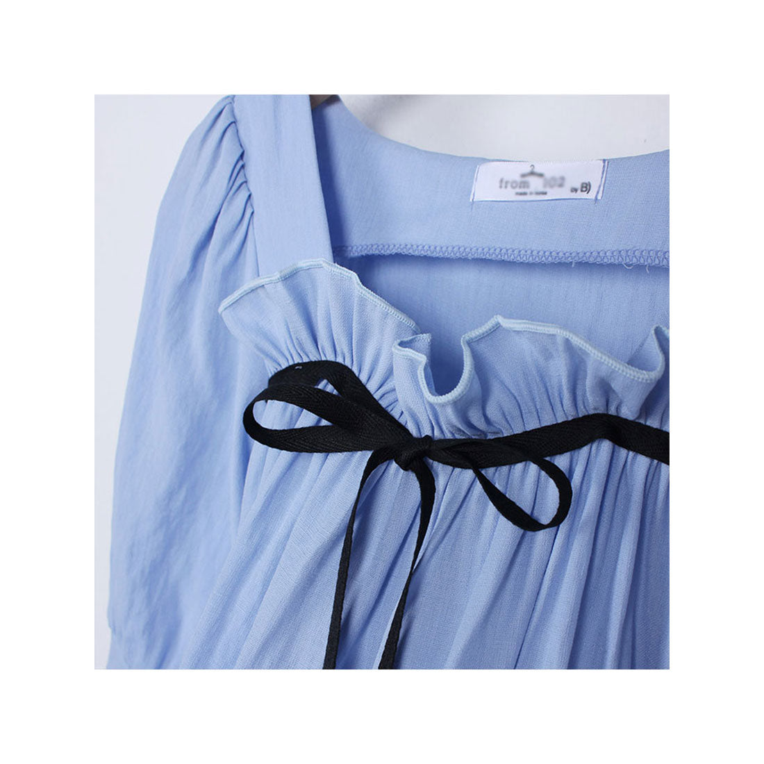 ビビッドレディ VIVIDLADY リボン付きふんわりスリーブブラウス 全4色 レディース (アイボリー) アイボリー