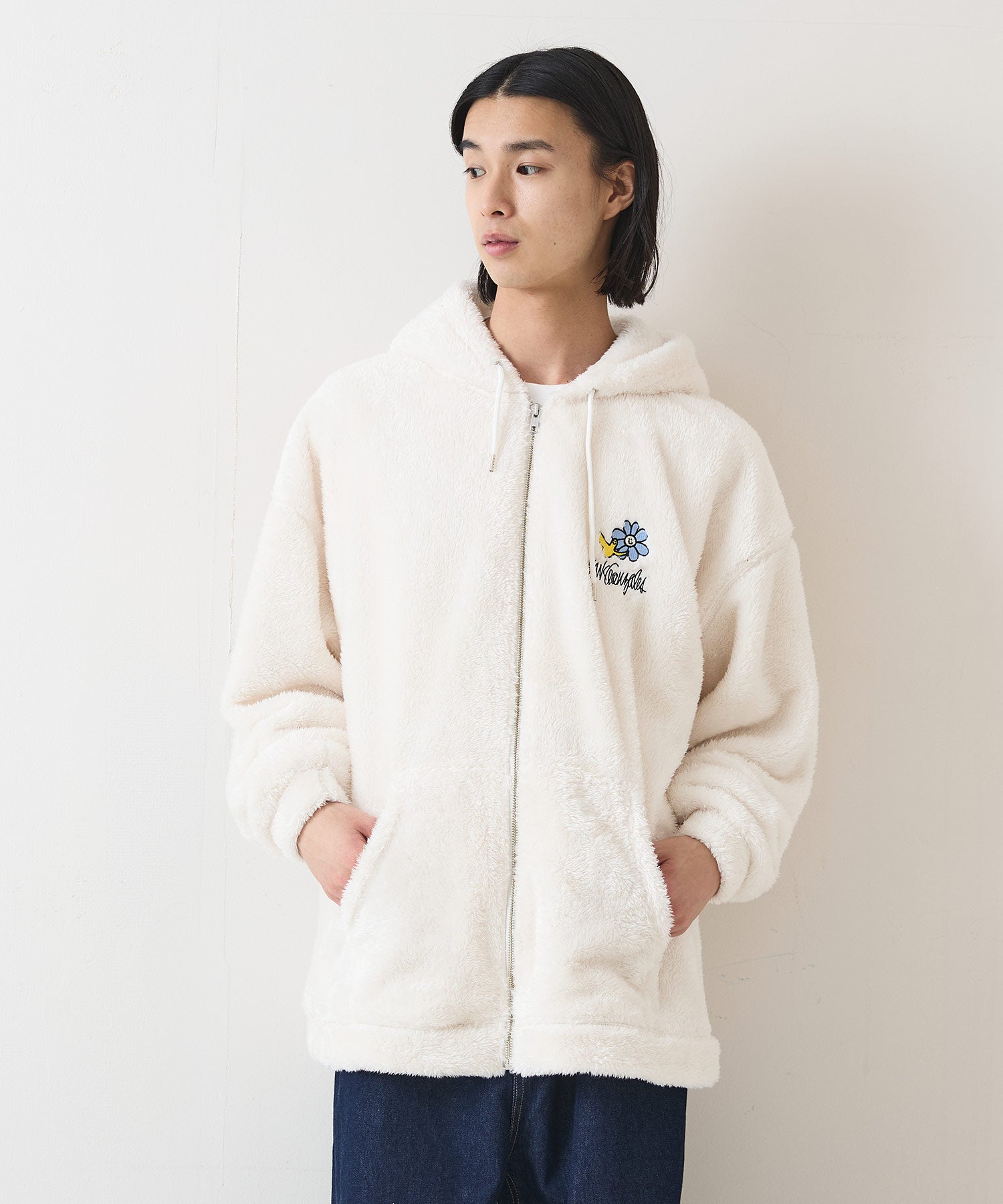 ワットイットイズント アートバイ マークゴンザレス ART BY MARKGONZALES 【What it isNt】ボア BIG ジップ パーカー