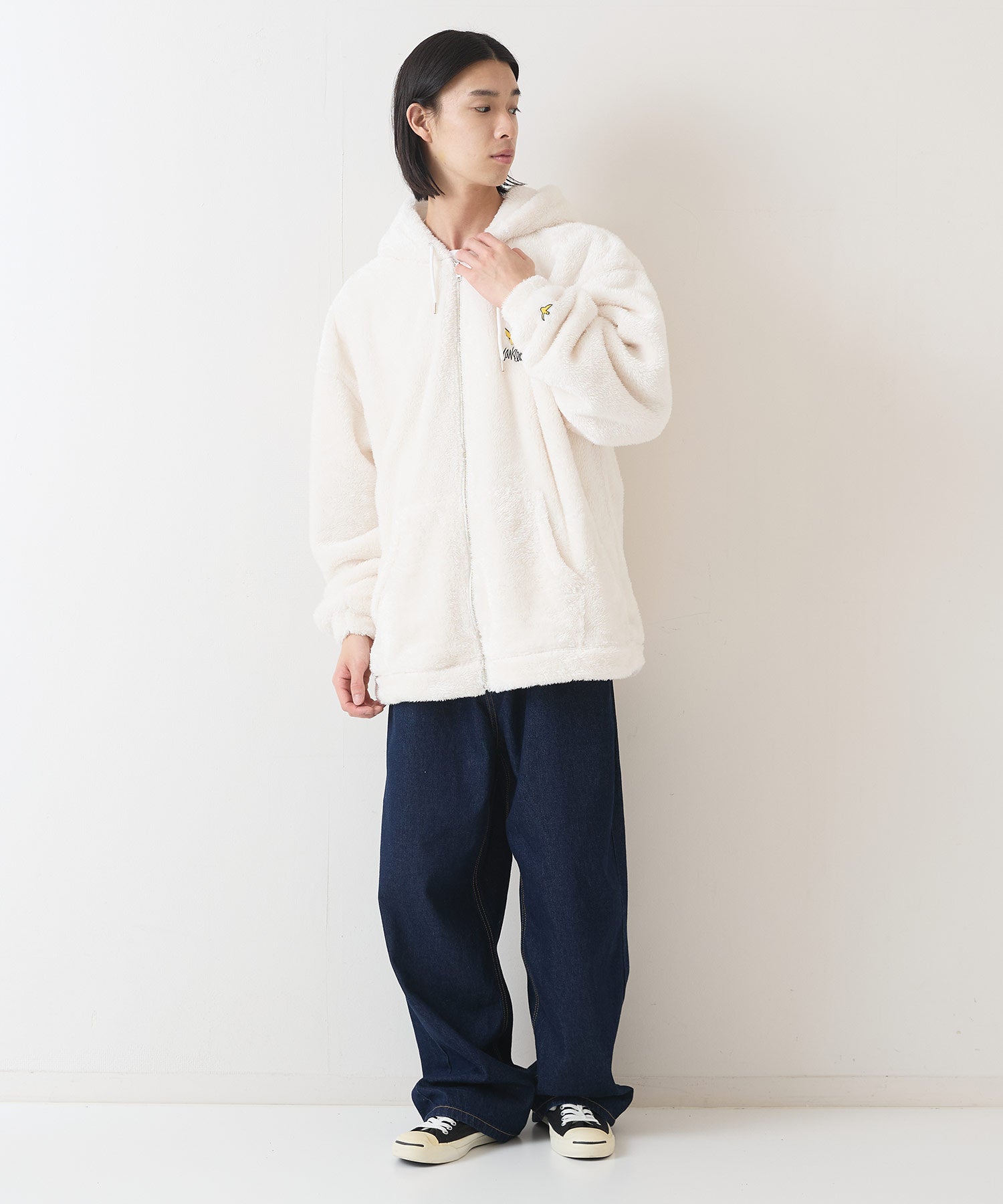 ワットイットイズント アートバイ マークゴンザレス ART BY MARKGONZALES 【What it isNt】ボア BIG ジップ パーカー