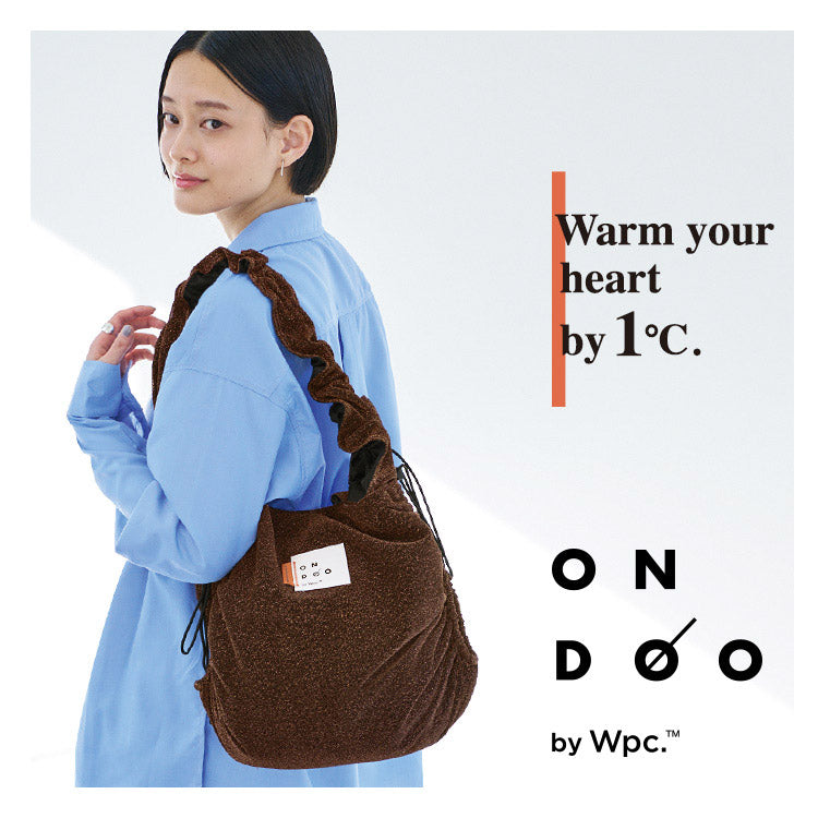 【Wpc.公式】バッグ ONDOO シャーリングドロストトートバッグ (ブラック) ブラック