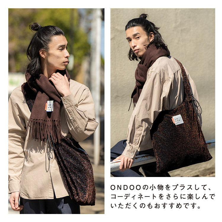 【Wpc.公式】バッグ ONDOO シャーリングドロストトートバッグ (ブラック) ブラック