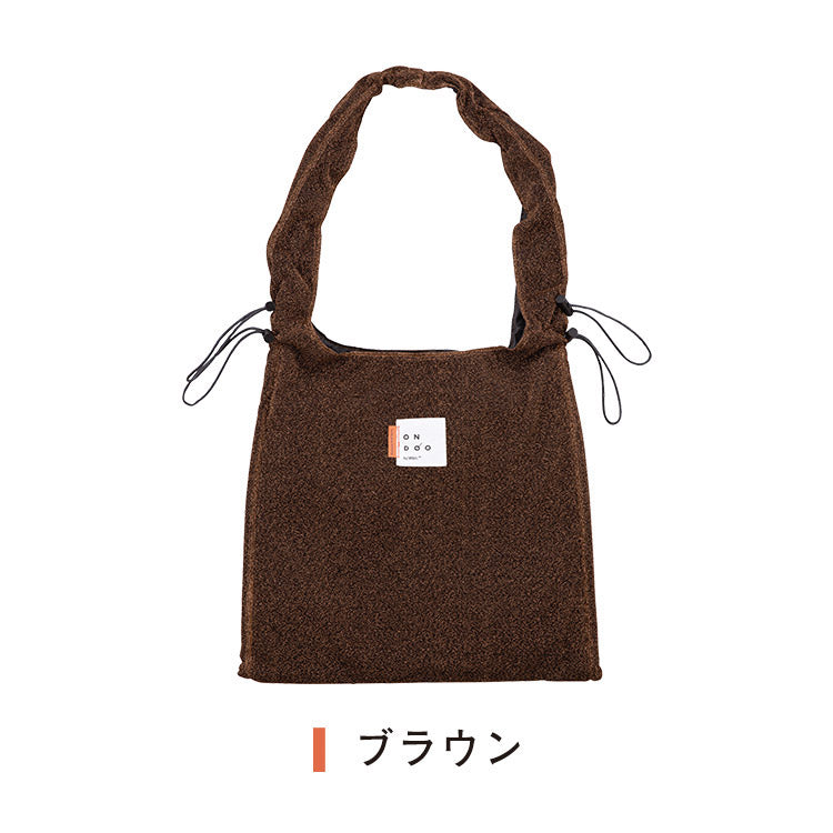 【Wpc.公式】バッグ ONDOO シャーリングドロストトートバッグ (ブラック) ブラック