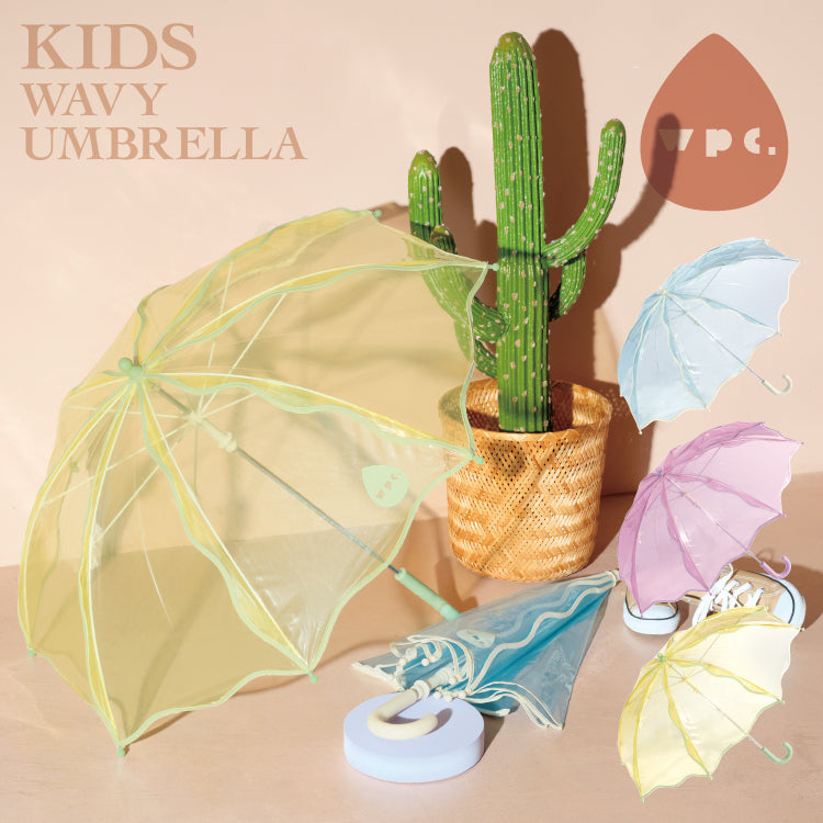 【Wpc.官方】塑膠傘 兒童 波浪傘 50cm 女孩用傘 兒童用 長傘