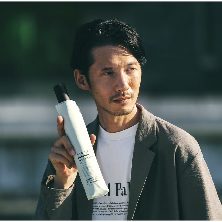 【Wpc.公式】日傘 Wpc. IZA 男の晴雨兼用傘 ≪自動開閉≫ 60cm 大きい 完全遮光 遮熱 晴雨兼用 メンズ 男性 イーザ 折りたたみ 折りたたみ傘 大きめ(オフ) オフ