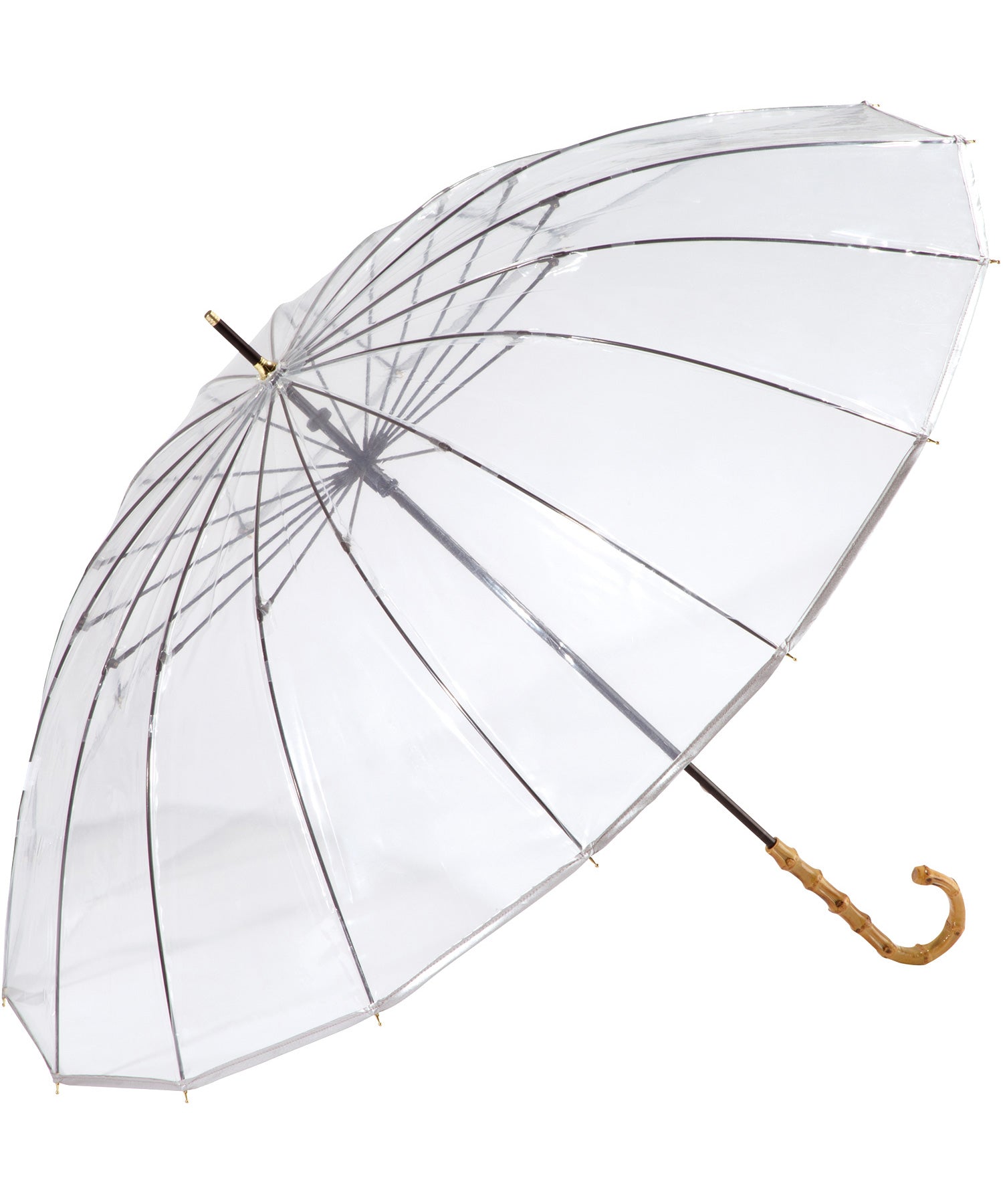 傘 16本骨 ビニール傘 大型 塑膠邊條 耐用 抗風 女士 長傘 雨傘【Wpc.】