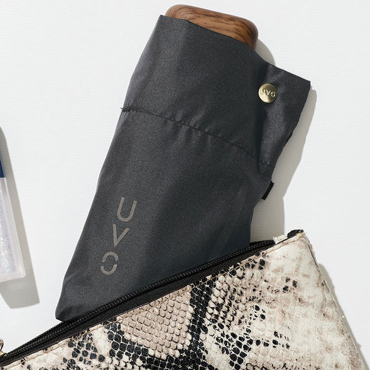 【Wpc.公式】最強の日傘 UVO(ウーボ) 5段 53cm 大きい 完全遮光 遮熱 UVカット100% 晴雨兼用 コンパクト 大きめ レディース 折りたたみ傘 折り畳み傘(ブラック) ブラック