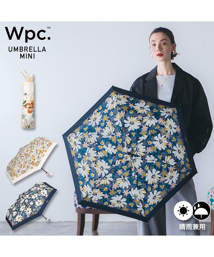 【Wpc.官方】雨傘 盛開花朵迷你 50cm 輕量 晴雨兩用傘 女士摺疊傘 摺疊傘 摺疊 摺疊