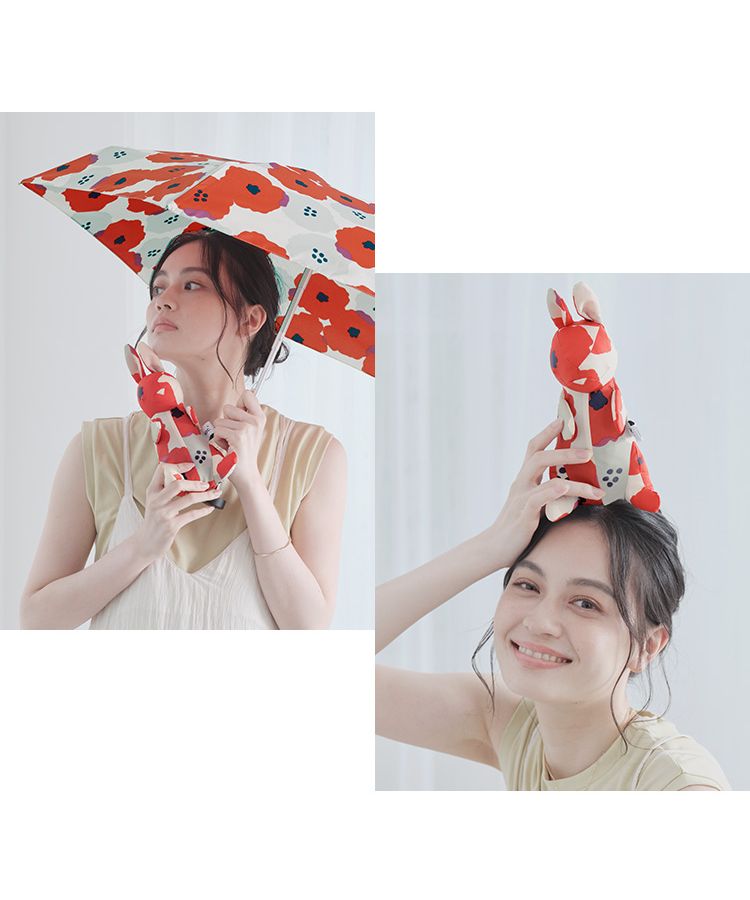 【Wpc.官方】雨傘 彼得拉 熊親骨50cm 晴雨兩用傘 女士 折疊傘 時尚 可愛 女性 通勤 通學