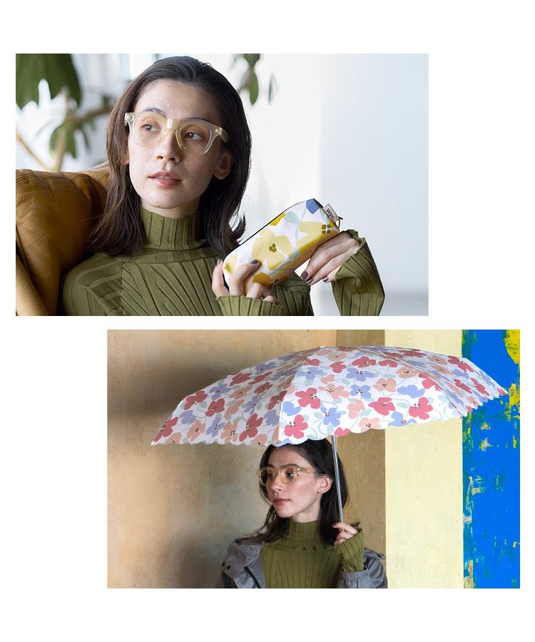 【Wpc.官方】雨傘 艾薇迷你 53cm 晴雨兼用 傘 女士 折疊傘 折疊傘 折疊 折疊