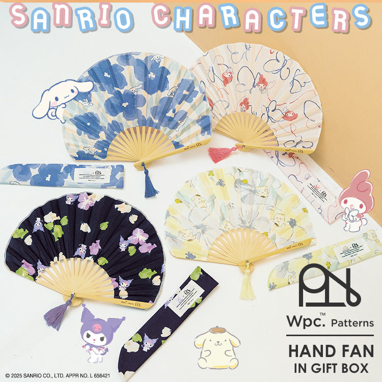 【Wpc.官方】三麗鷗角色×Wpc. 圖案禮盒扇子