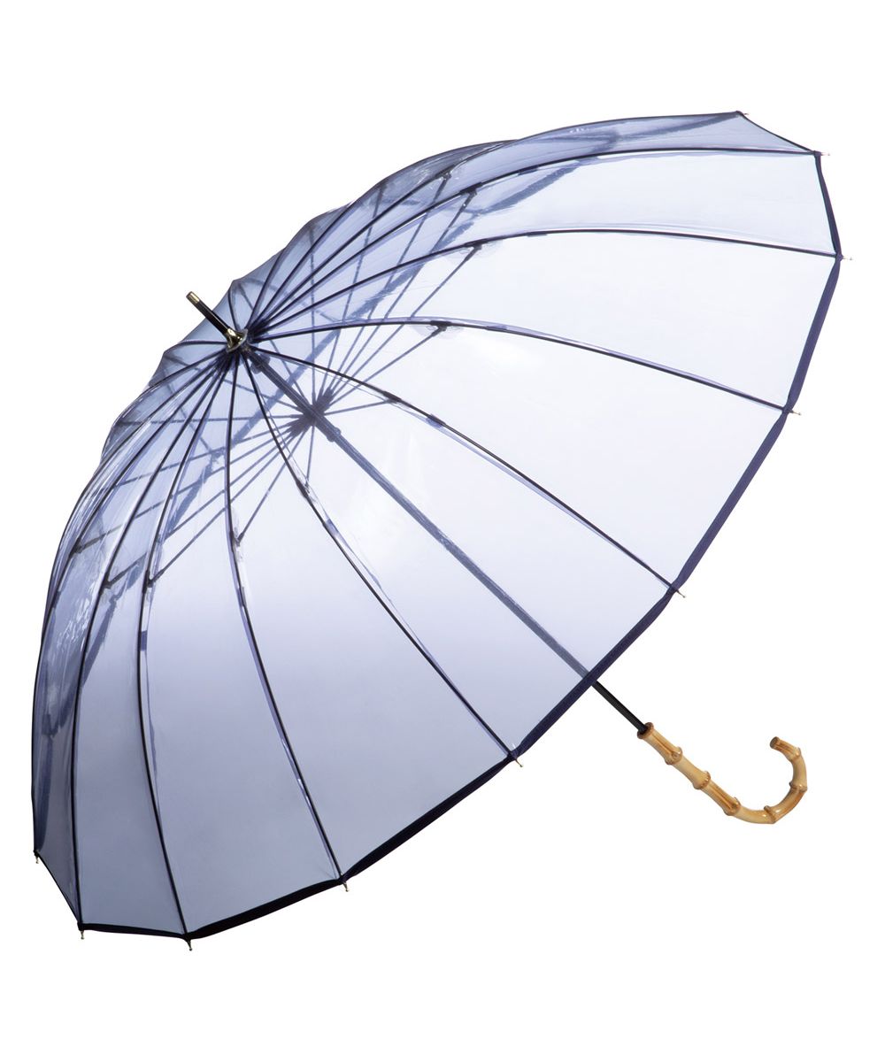 傘 16本骨 ビニール傘 大型 塑膠邊條 耐用 抗風 女士 長傘 雨傘【Wpc.】