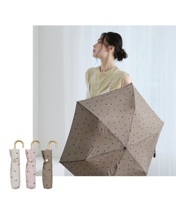 【Wpc.公式】雨傘 ミルキードット ミニ 50cm 晴雨兼用 レディース 傘 折りたたみ 折り畳み 折りたたみ傘